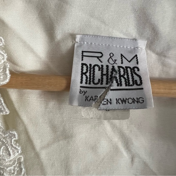 R&M Richards by Karen Kwong Ivory Lace Blazer Size 8 Whimsy Fairy Boho Romantic - Picture 5 of 6